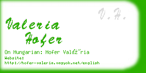 valeria hofer business card